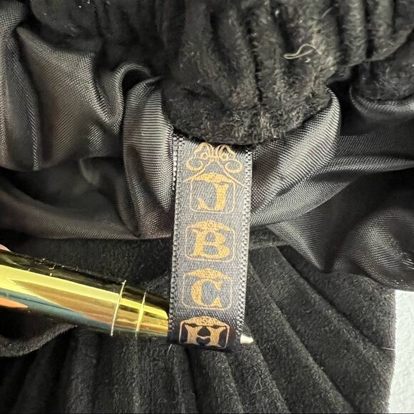 JBCH XS Y2K Black Microfiber Faux Suede Micropleated Micro Mini Skort Skirt - Picture 7 of 7